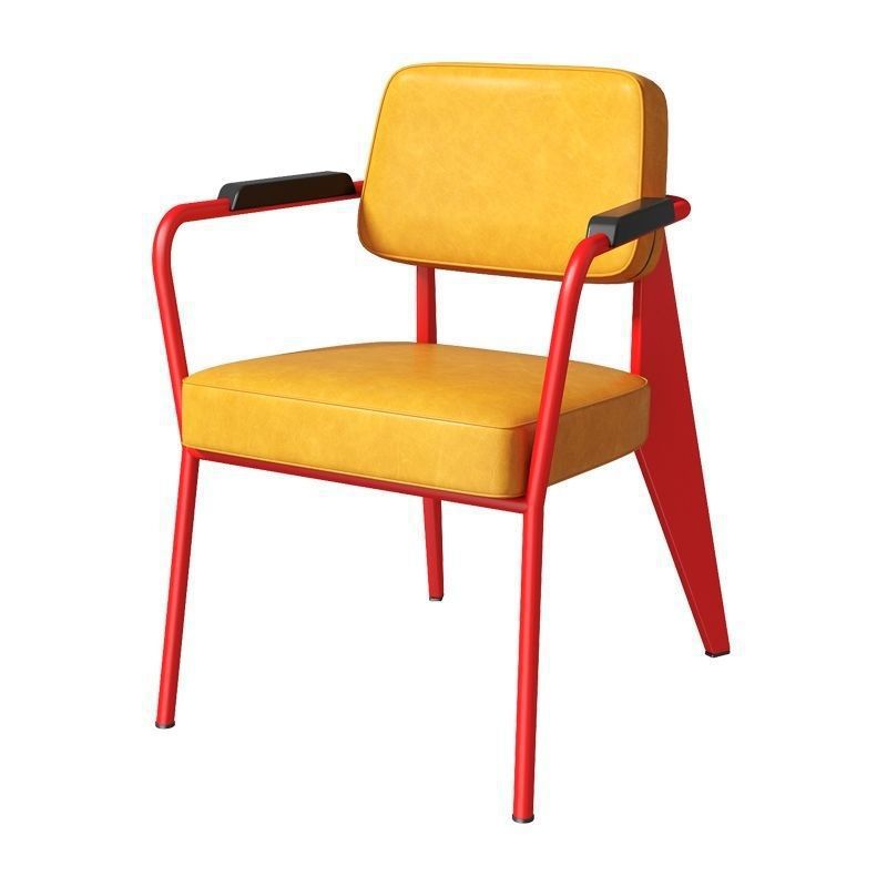 (Dossier bleu avec coussin jaune) avec accoudoirs