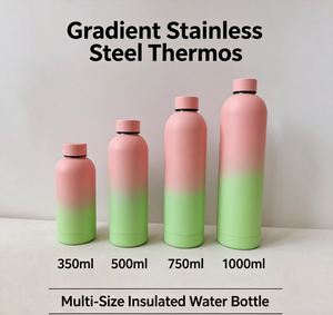 Bouteille isotherme en acier inoxydable à dégradé de couleurs, 350 ml-1000 ml, isolation 6-12 heures, anti-fuite, écologique, avec logo personnalisé - Product Image 1
