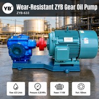Pompa Gir Oli Berat Self Priming ZYB 633 633 LPM 0.28 Mpa 11 KW Sistem Transfer Diesel dengan Motor Baja Karbon