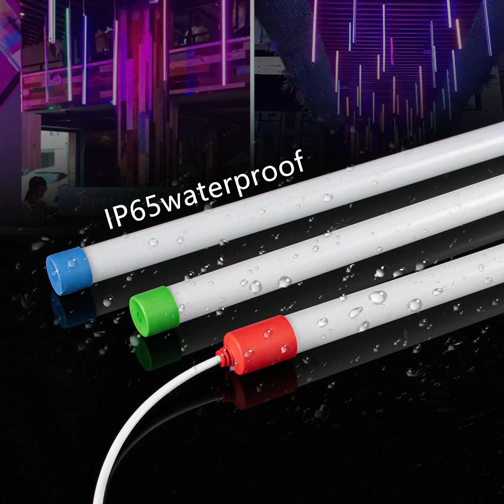वाटरप्रूफ लैंप ट्यूब 1.2 मीटर रंग IP65RGB आउटडोर T8 सभी प्लास्टिक लंबी एलईडी लैंप ट्यूब