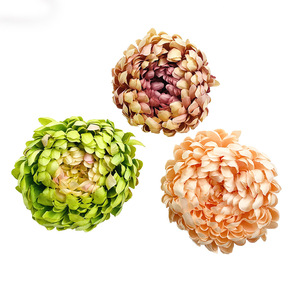 Tête de chrysanthème artificielle de 12 cm de diamètre, fleurs réalistes superposées pour la décoration intérieure, accessoires de photographie de mariage - Product Image 4