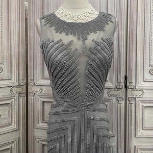 Áo dài thanh lịch thêu màu xám - Product Image 5