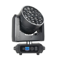 Lampu Panggung Profesional 19x15W RGBW LED Bee Eye Zoom Moving Head Wash Light untuk Disko DJ Klub Konser Pernikahan Acara Panggung