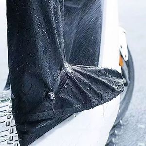 Couvre-chaussures montants unisexe en silicone/PVC noir, légers, imperméables et réfléchissants pour la moto/vélo - Product Image 2
