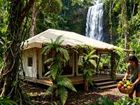 Tente de luxe pour le camping en plein air, imperméable, glamping, safari, hôtel, location de yourte, tente de villégiature