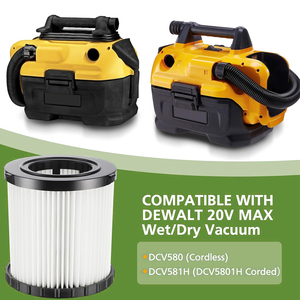 ตัวกรองเครื่องดูดฝุ่นแบบเปียกและ DCV581H สำหรับ DCV580 DeWalt สามารถซักได้ตลับหมึกนำกลับมาใช้ใหม่ได้ DCV5801H คู่มือและแหล่งพลังงานไฟฟ้า - Product Image 6