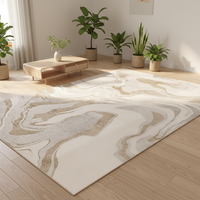 Tapis moderne et simple pour salon, style nordique, luxe léger, motif abstrait crème en forme de cœur, pour canapé, table basse haut de gamme