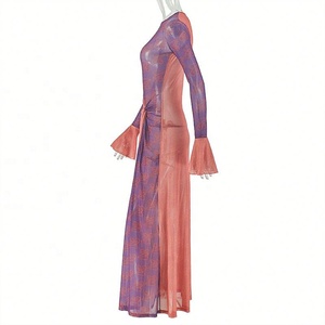 Wholesale <strong>2026</strong> <strong>Fashion</strong> Women Clothes Club <strong>Wear</strong> Digital Printed Stylish Long Sleeve Dress - Product Image 4