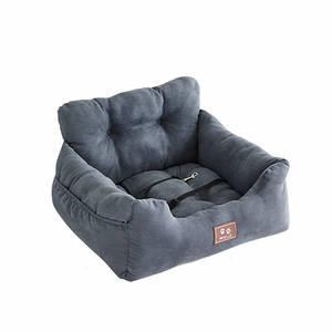 Siège auto rehausseur double usage pour animaux de compagnie en coton et velours avec imprimé animal pour chats, utilisation à domicile - Product Image 5