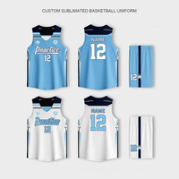 Ensemble d'uniformes de basketball réversibles sans manches pour jeunes garçons - Personnalisé, 100 % polyester, maillot imprimé double face et short respirant