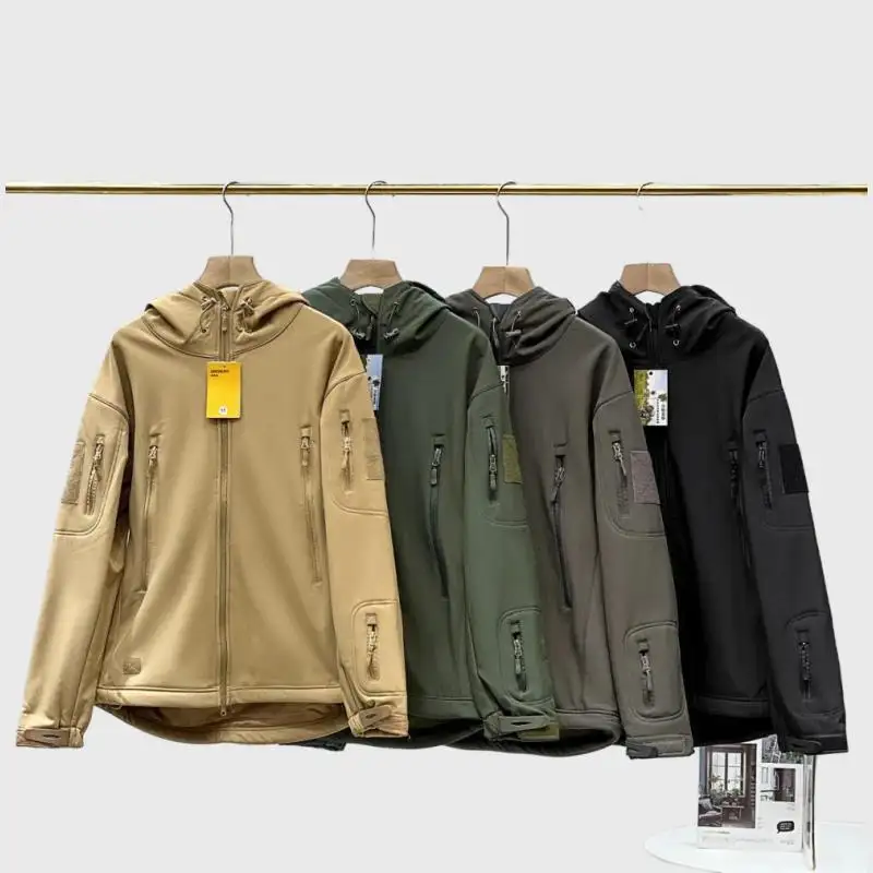 The single layer thickens in winter fleece jacket emerald green jacket outdoor tactical outdoors tactical jacket