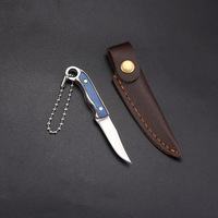 Couteau miniature en métal avec porte-clés et étui, pendentif décortiqueur multifonctionnel pour le camping et la survie en extérieur