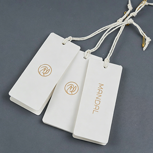 Etiquetas colgantes personalizadas negras, etiquetas de ropa de papel kraft, etiquetas colgantes impresas, precios, marcas de ropa, etiquetas para joyería - Product Image 6