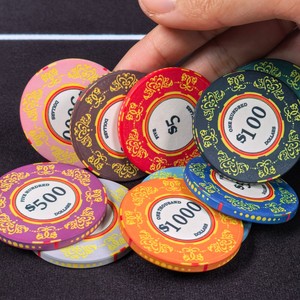 Jetons de <span class=keywords><strong>poker</strong></span> classiques baroques 39MM 10G, livraison express, jetons de jeu de casino, logo personnalisé, commande en gros, faible MOQ - Product Image 2