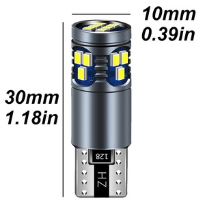 Ampoule LED W5W <span class=keywords><strong>T10</strong></span> 168 194 Canbus sans erreur 18SMD 3030 Feux de signalisation de voiture Feux de dégagement Plaque d'immatriculation Lampe 6000K Blanc 12V - Product Image 4