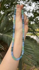 <span class=keywords><strong>Collana</strong></span> Choker Minimalista con <span class=keywords><strong>Perle</strong></span> Barocche <span class=keywords><strong>Grandi</strong></span> e Pietre Naturali Colorate in Agata per Uomo e Donna - Product Image 5