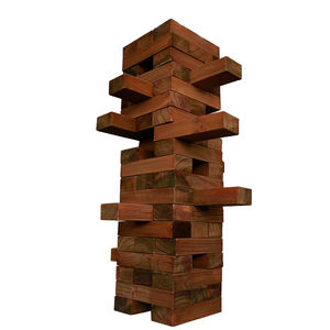 Gioco da torre di grandi dimensioni giochi da giardino all'aperto a grandezza naturale per adulti e famiglie giochi impilabili in legno - Product Image 6