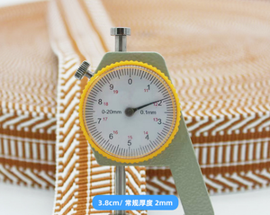 Cinta de Jacquard con patrón de rejilla de flecha colorida de 38mm, cinturón de punto de estilo étnico, cinta bordada, cinta de sarga para correas de bolsa - Product Image 2