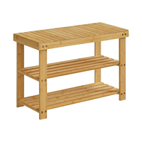 Banc moderne en bambou pour le changement des chaussures de la table d'appoint du salon-Convient pour l'entrée du salon, la chambre à coucher