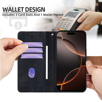 Étui portefeuille en cuir professionnel Minibook pour iPhone 18 Pro avec fentes pour cartes, antichoc et magnétique, compatible iPhone 17, 16, 15, 14 Pro Max