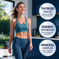 Complément alimentaire naturel en gouttes pour le soutien de la thyroïde, à base de minéraux complexes de haute qualité, en gros, marque privée OEM/ODM