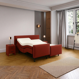 Lit Moderne Luxueux avec <span class=keywords><strong>Sommier</strong></span> Ajustable et Rangement, Revêtement en Velours/Lin/Chenille, Cadre en Bois/Métal Chromé Écologique - Product Image 5