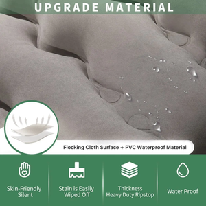 Self Inflating Camping Sleeping Pad With Adjustable <b>Backrest</b> Durable Flocking Air Mattress Sleeping Pad - Product Image 6