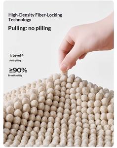 Non-Slip Extra Soft Absorbent Chenille Bath Mats &amp; Rugs-Stain Resistant Machine Washable Solid Color with Hot Adhesive Backing - Product Image 6