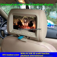 Pantalla de Monitor de reposacabezas MP5 para coche LCD de alta definición de 7 pulgadas para Bluetooth USB, entretenimiento de vídeo trasero, tarjeta SD de asiento trasero OEM