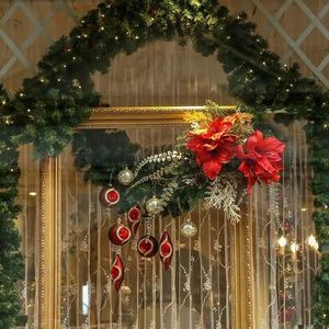 Guirlande de Noël Artisanale en PVC Vert de Luxe, 1,8m/2,7m, Vente en Gros Usine, Décoration Intérieure pour Mariages - Product Image 3