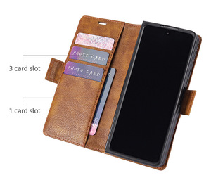 תיק עור tpu פרמיה עבור Google פיקסל 9 עיצוב יוקרתי קפל עם סגירה מגנטית & מחזיק חריץ כרטיס - Product Image 5