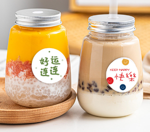 BAMBUS Biodegradable Compostable PLA 500ml 700ml PP U Shape Disposable Cold Use Cup Custom Logo Printed Lids for <strong>Boba</strong> <strong>Bubble</strong> - Product Image 6