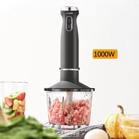 Mixeur plongeant multifonction 1000W pour aliments complémentaires avec lames SUS, vitesse variable, mixeur à smoothies pour appareils de cuisine CE