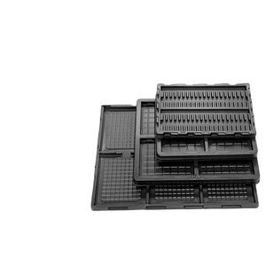 Đen Pet PS chống tĩnh hỗ trợ bên trong khay cho điện tử PCB bộ phận công nghiệp doanh thu gói vỉ nhựa Tấm & bát - Product Image 2