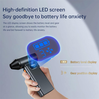 Soplador Eléctrico Inalámbrico Portátil con Luz LED, Mini Soplador de Aire, Kit de Limpieza en Seco con Chorro Ajustable para Exteriores, Hogar y Barbería
