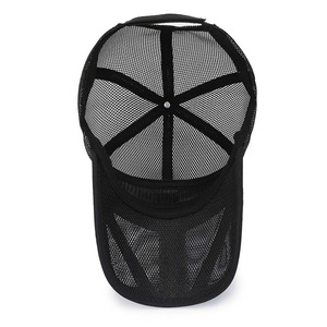 Trucker <b>Cap</b> Mesh Black Unisex Sun Protection <b>Baseball</b> <b>Cap</b> For Outdoor Sports - Product Image 3