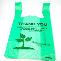 Sac en plastique LDPE à soufflet latéral, dégradable et recyclable, avec poignée, impression hélio, couleur personnalisée, pour supermarché, vente en gros et au détail
