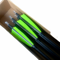 Tir à l'arc 32in Pur Carbone Shafts +/-0.003 Spine 600 700 800 ID6.2mm Flèches Pure Plume pour Arc Recurve Compound