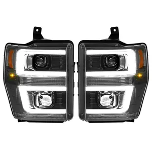 Faros Delanteros de Proyector con Barra LED para <span class=keywords><strong>Ford</strong></span> F250 F350 F450 <span class=keywords><strong>F550</strong></span> Super Duty 2008-<span class=keywords><strong>2010</strong></span> - Product Image 1