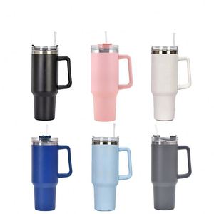 Bouteille isotherme K28 H1.0 40oz en acier inoxydable avec poignée, isolation thermique 12-24h, portable, pour café chaud/froid, cadeaux d'affaires, logo personnalisé - Product Image 1