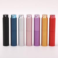Flacon vaporisateur de parfum en aluminium métallique de 10 ml vide, atomiseur de voyage miniature à torsion, distributeur de parfum de toilette