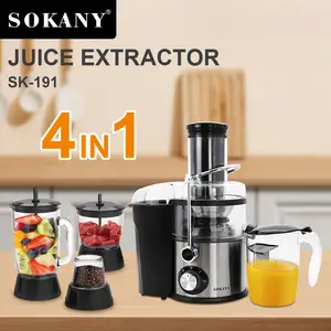 SOKANY Product SK-191 4 In 1 Electric Fresh Fruit Juice Juicer Extractor Machine And Orange Citrus Beauty Blender Bottle Cup