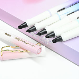 Lot de 12 stylos plumes rechargeables avec cartouche amovible de conception de poignée de correction pour l'écriture scolaire pour les étudiants - Product Image 5