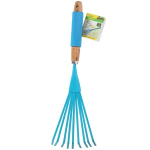 Rastrillo para hojas Kinzo Garden de 38x13 cm con púas de acero ligeras para limpieza de césped y jardín - Product Image 1