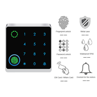 Control de Acceso Biométrico RFID IP66 a Prueba de Agua con Huella Dactilar, Contraseña, Tarjeta, Aplicación Tuya, Pantalla Táctil Independiente para Apertura de Puerta