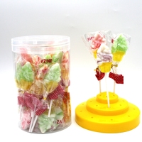 Cartoon Hard Candy Watermelon Shape Halal Sugar Factory Price Fruit Lollipop Candy