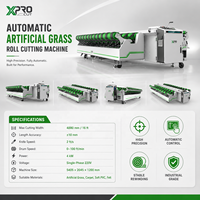 Machine de découpe de gazon artificiel et de revêtements de sol en PVC souple, haute précision, PLC automatisé, avec fonction de refendage et de rembobinage, modèle XPRO CUT X5