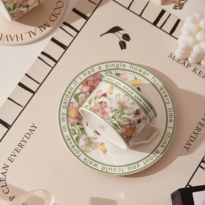 French Sunflower Bloom Ceramic Coffee Cup and Saucer <b>Sets</b> <b>Gift</b> Box Eco-Friendly Ceramic Mug Cute Afternoon <b>Tea</b> Cup - Product Image 4