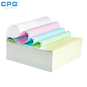 Rollo de Papel Autocopiativo de 3 Capas, 50gsm, Papel NCR Azul para Recibos de Cajero Automático y Registro de Transacciones Bancarias - Product Image 1