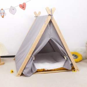 Haustier Zelt tragbare Katze Welpe Tipi Haus mit weichen dicken Kissen Hund Tipi Bett für Indoor Katzen kleine Hunde - Product Image 2